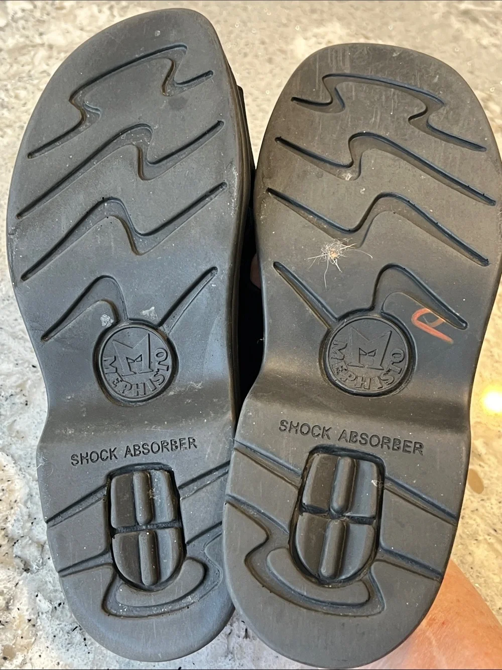 Mephisto Black Suede Slide Sandals